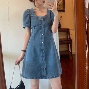 Denim, button up dress, XL